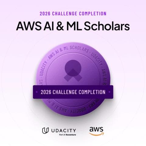 AWS AI & ML Scholarship certificate